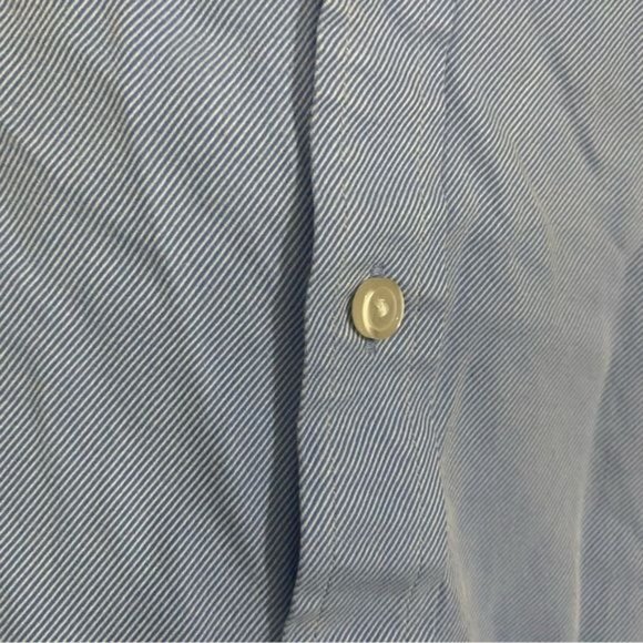 Charles Tyrwhitt Jermyn Street London Classic Fit Blue White Striped Button Down - Picture 4 of 4